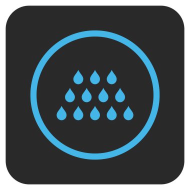 Damla düz kare vektör simgesi