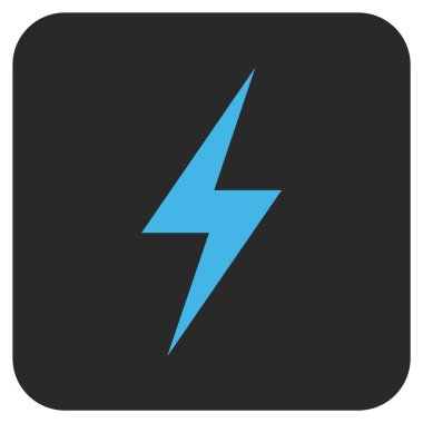 Elektrik düz kare vektör simgesi