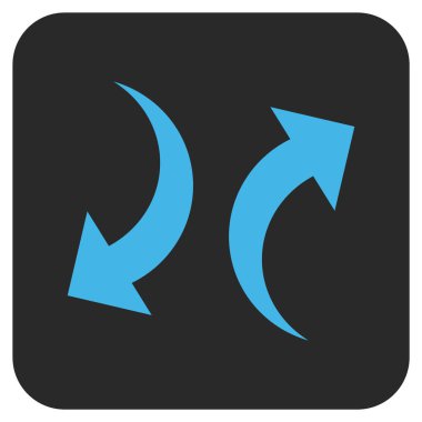 Exchange oklar düz kare vektör simgesi