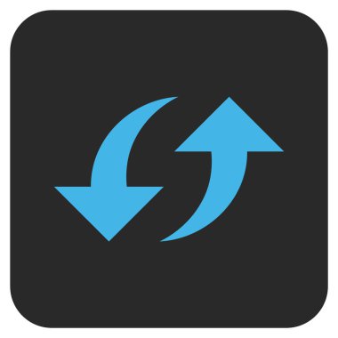 Exchange oklar düz kare vektör simgesi