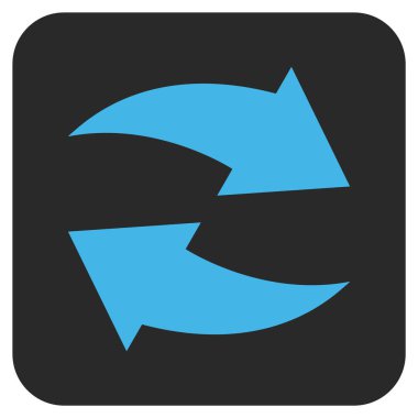 Exchange oklar düz kare vektör simgesi