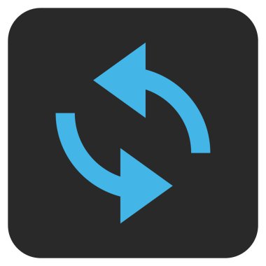 Exchange oklar düz kare vektör simgesi