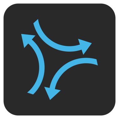 Exchange oklar düz kare vektör simgesi