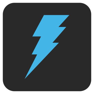 Düz kare vektör simge yürütmek