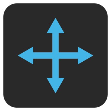 Oklar düz kare vektör simgesini genişletin