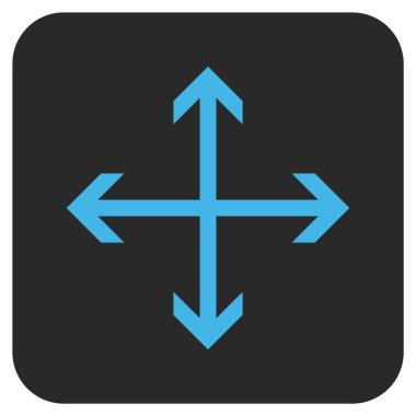 Oklar düz kare vektör simgesini genişletin