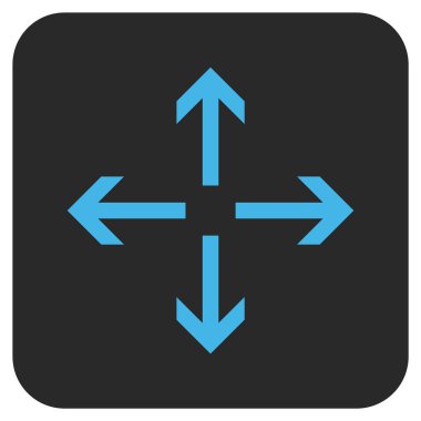 Oklar düz kare vektör simgesini genişletin