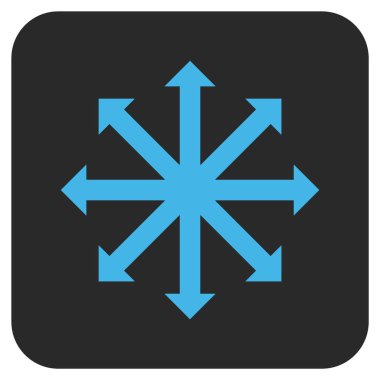 Oklar düz kare vektör simgesini genişletin