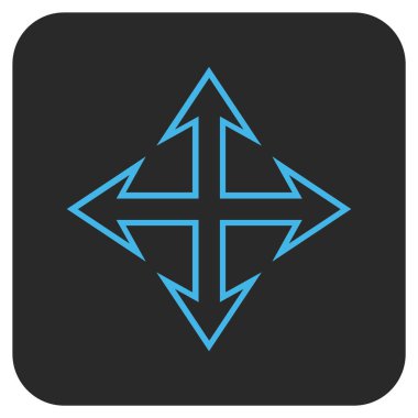 Oklar düz kare vektör simgesini genişletin