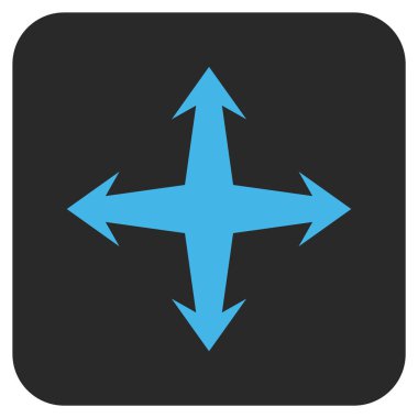 Düz kare vektör simgesini genişletin