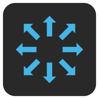 Oklar düz kare vektör simge patlayabilir