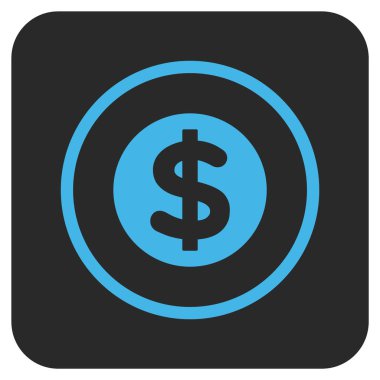 Finans düz kare vektör simgesi