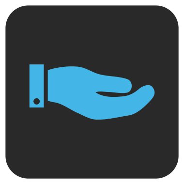 El düz kare vektör simgesi