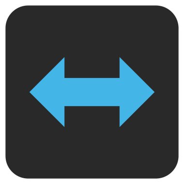 Yatay Exchange oklar düz kare vektör simgesi