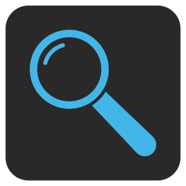 Büyüteç'i düz kare vektör simgesi