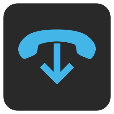 Vektör simge telefon asmak düz kare