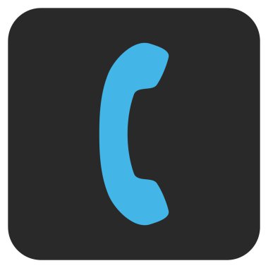 Telefon alıcı düz kare vektör simgesi