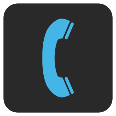 Telefon alıcı düz kare vektör simgesi