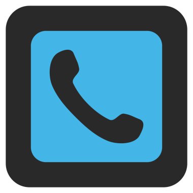 Telefon düz kare vektör simgesi