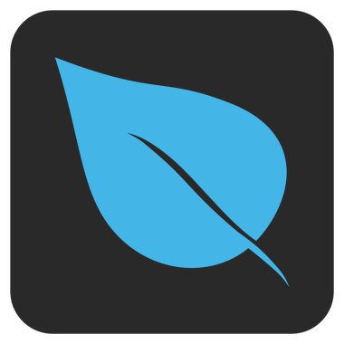 Bitki yaprak düz kare vektör simgesi