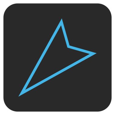 İşaretçi sol düz vektör simgesi kare.