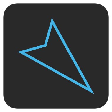 İşaretçi düz aşağı vektör simgesi kare