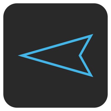 Düz yaptı işaretçi vektör simgesi kare