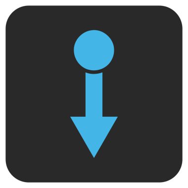 Düz kare vektör simgesi çekin