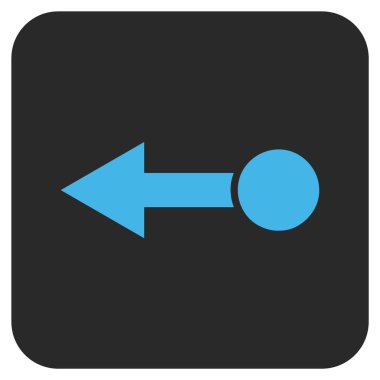 Sol düz kare vektör simge çekin