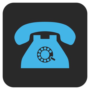 Nabız telefon düz kare vektör simgesi