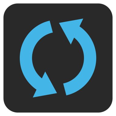 Geri dönüşüm düz kare vektör simgesi