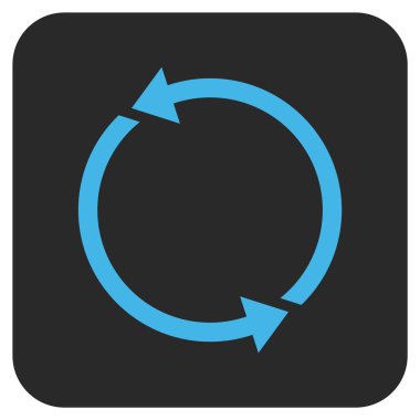 Geri dönüşüm düz kare vektör simgesi