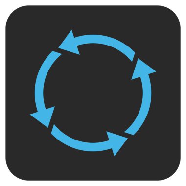 Geri dönüşüm düz kare vektör simgesi