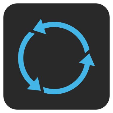 Geri dönüşüm düz kare vektör simgesi