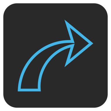 Düz kare vektör simge Yinele