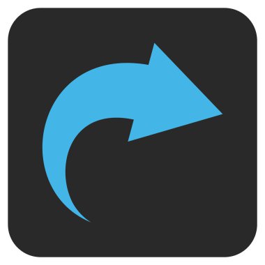 Düz kare vektör simge Yinele