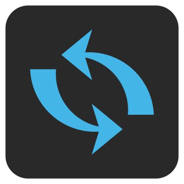 Düz kare vektör simge Yenile