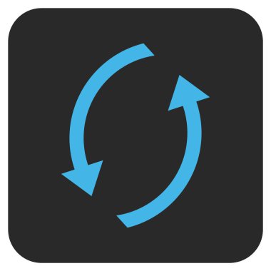 Düz kare vektör simge Yenile