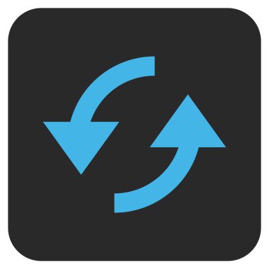 Düz kare vektör simge Yenile