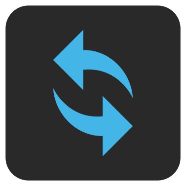 Düz kare vektör simge Yenile