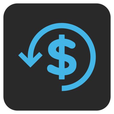 Düz kare vektör simge iade