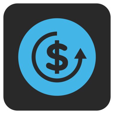 Düz kare vektör simge iade