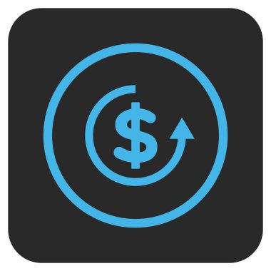 Düz kare vektör simge iade