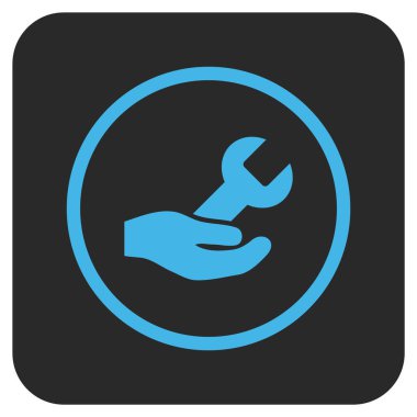 Vektör simge Onarım Servisi düz kare