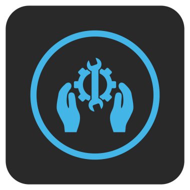 Vektör simge Onarım Servisi düz kare