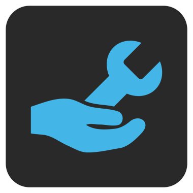 Vektör simge Onarım Servisi düz kare