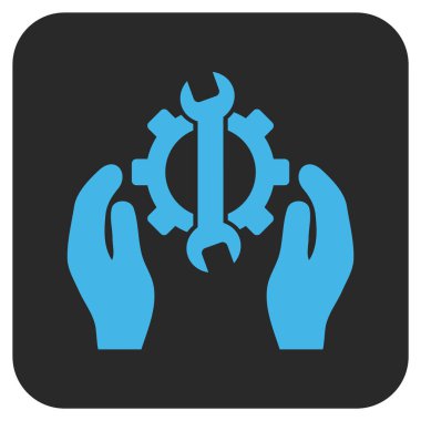 Vektör simge Onarım Servisi düz kare