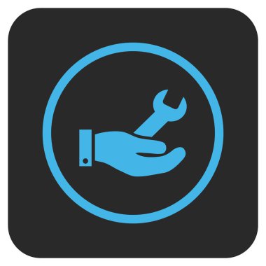 Vektör simge Onarım Servisi düz kare