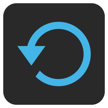 Saatin tersi yönde düz kare vektör simge döndürmek