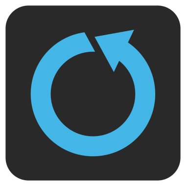 Saatin tersi yönde düz kare vektör simge döndürmek